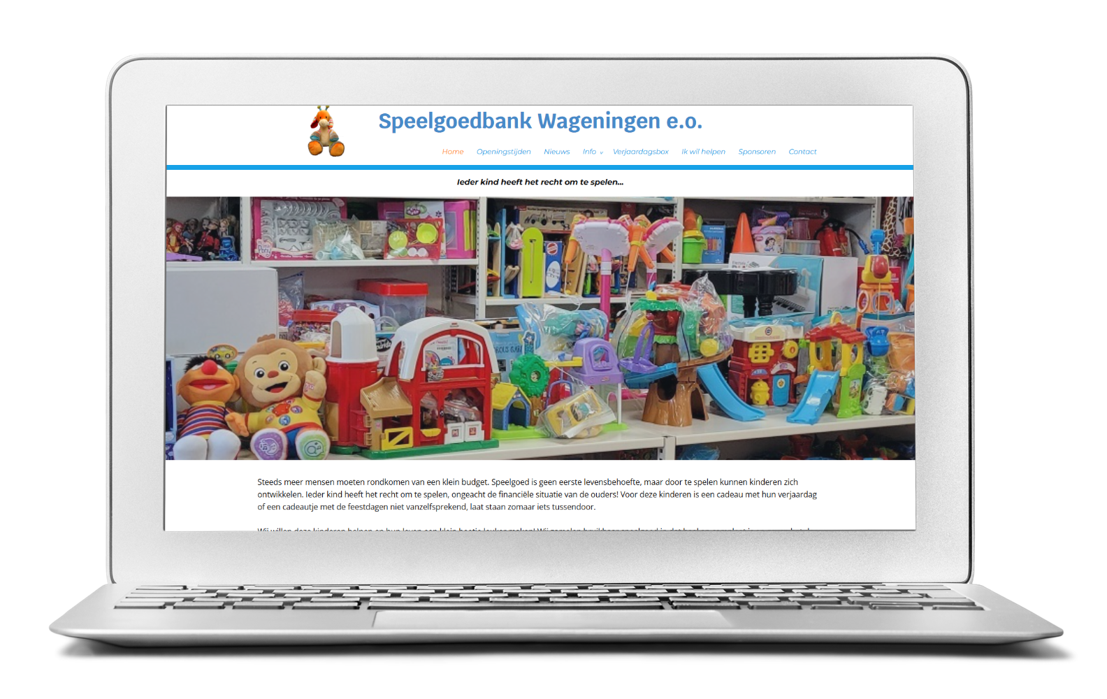Portfolio = Laptop Speelgoedbank Wageningen